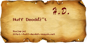 Huff Deodát névjegykártya